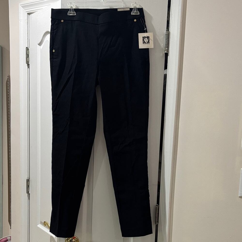 Anne Klein 6 Black Slim Fit Trousers nwt
